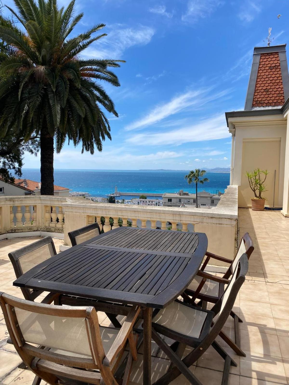 Palmeraie - Magnifique Appartement D'Epoque Avec Vue Mer 4 Personnes Avec Terrasse Le Port Nice Exterior photo
